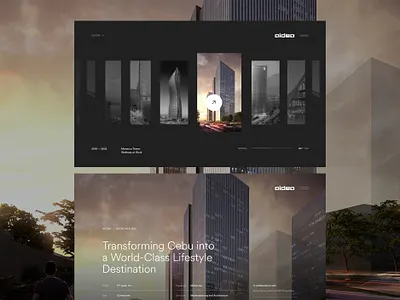 Architecture Web Design architecture buildings corporate futuristic innovation interface landingpage landmark layout minimalism portfolio projects property real estate residential showcase team typography visuals webdesign