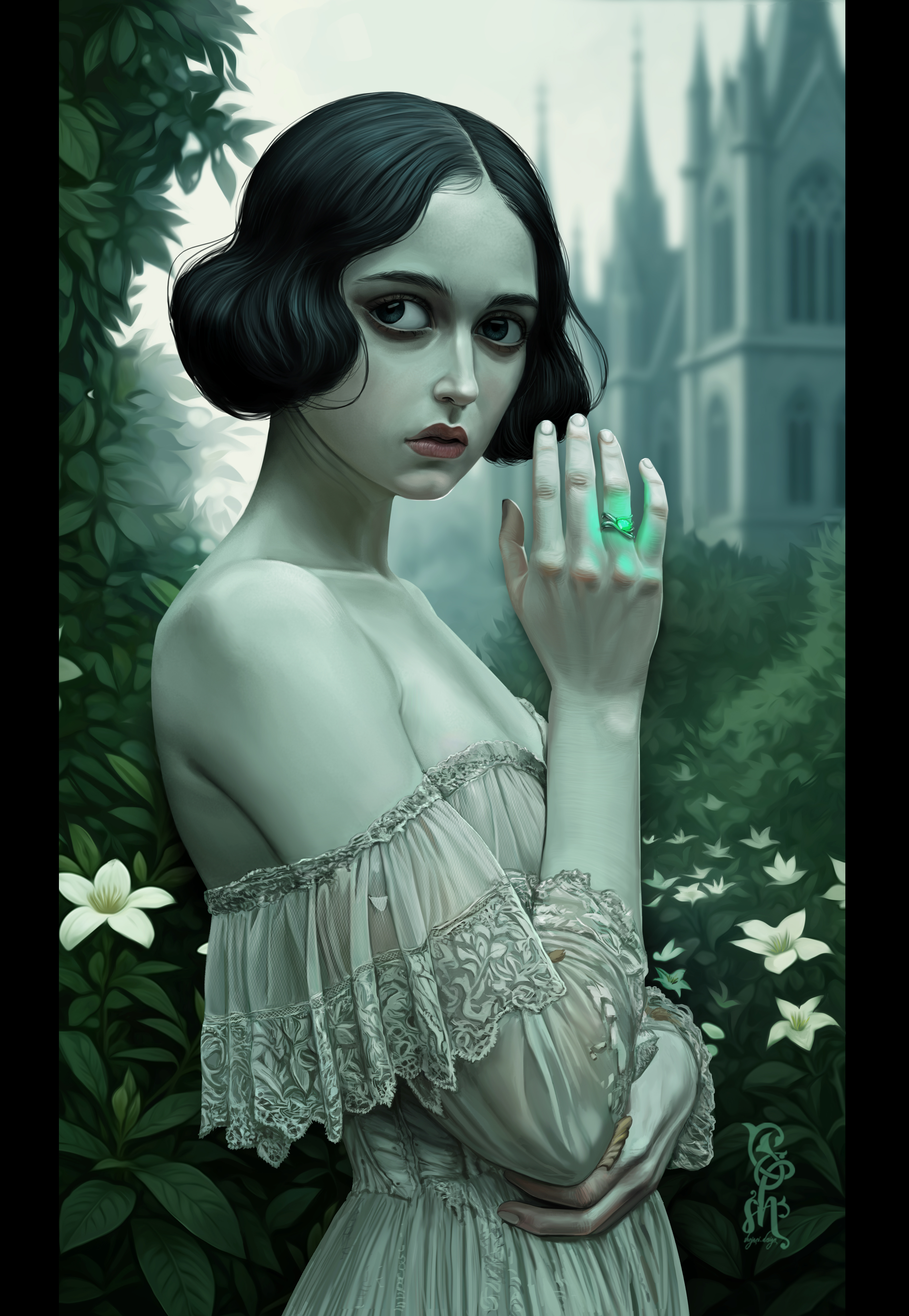 girl in fog character digital illustration digital painting digitalart