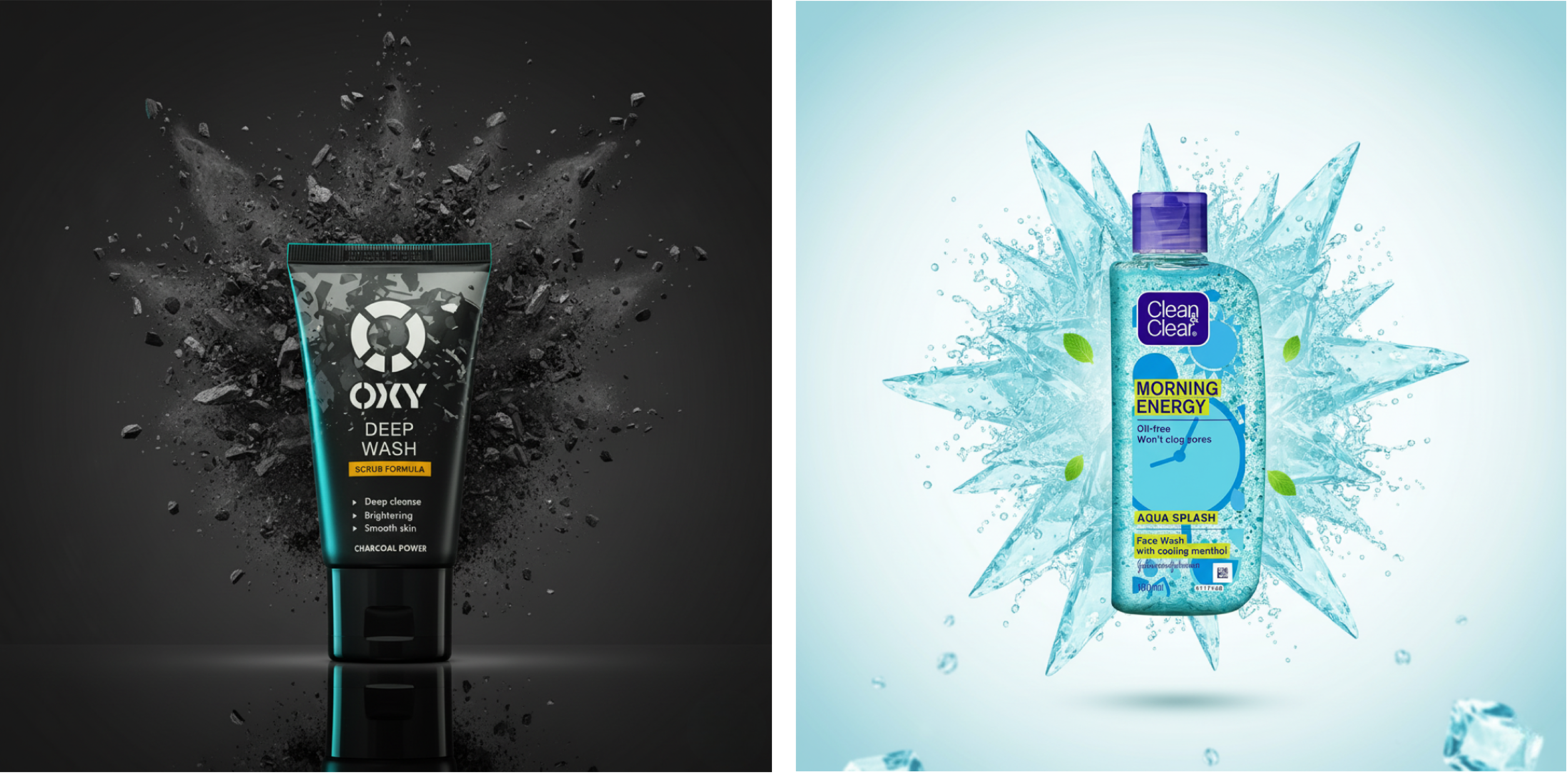 Creative Face Wash Ad Campaign | Visual Identity Design adcreative branddesign creativeadvertising freelancegraphicdesigner product design social media post design visualidentity