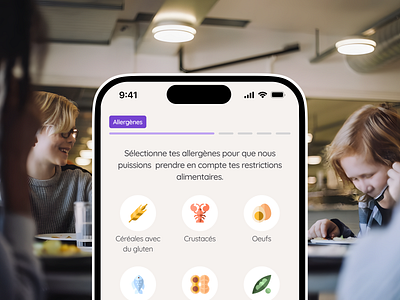 Food app app beige child eat food green mobile nude orange pink purple school studient tech teen ui ux violet