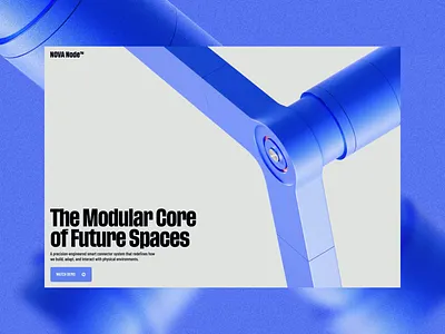 NOVA Node - Website Design for The Modular Core of Future Spaces animation bold futuristic hero homepage motion motion graphics spaces ui uiux ux web design