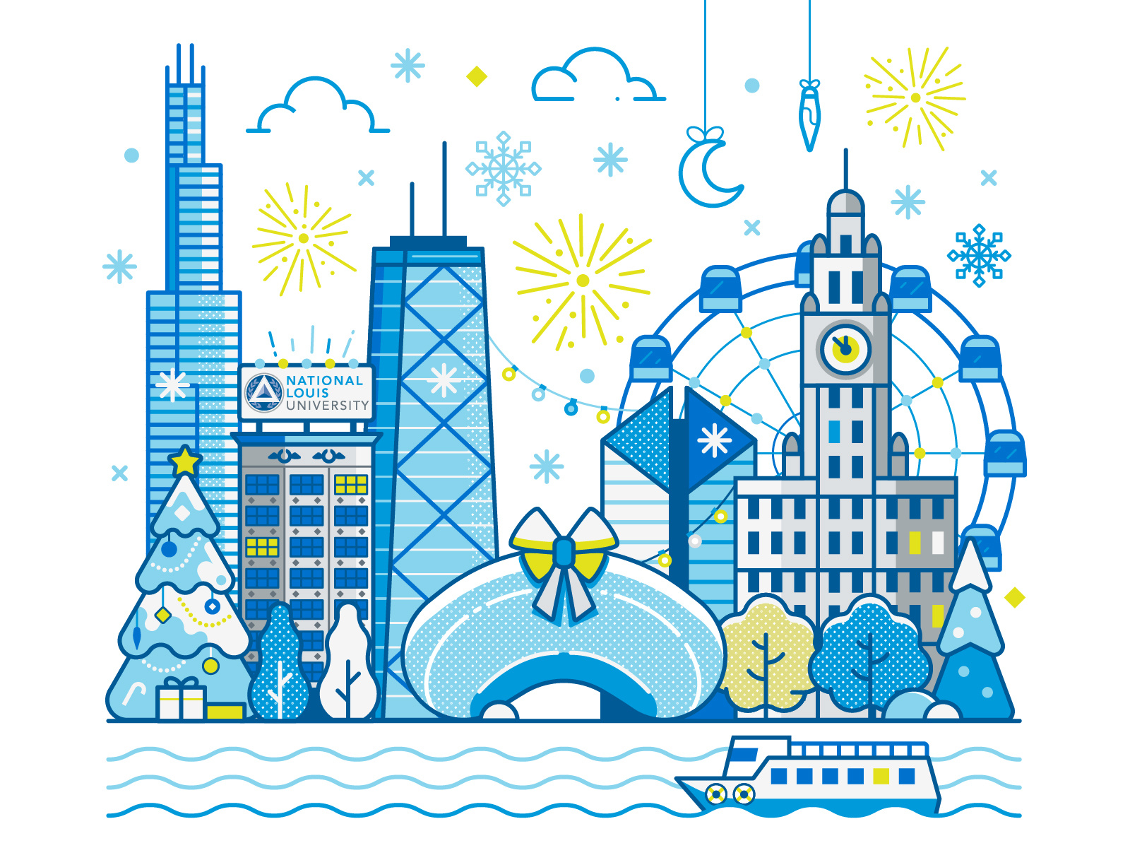 Example of City Or Landmark Travel Illustration