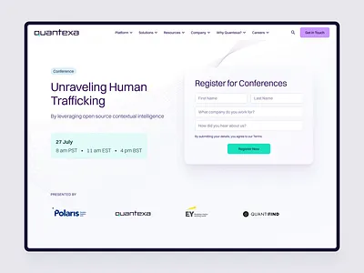 Enterprise Web Design for Quantexa business website enterprise landing enterprise landing page enterprise web design enterprise website enterprise website design home page homepage landing landing page marketing website page site web web design web page web site webpage website website design