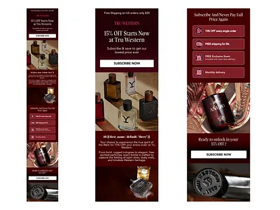 Figma Email Design for TRU WESTERN canva design email design email marketing email template email template design figma klaviyo klaviyo flows mailchimp newsletter design perfume brand