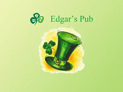 Edgar's Pub - logo branding design graphic design logo typography vector