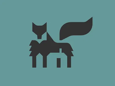 Winterwolf animal branding chimney forest geometry house ice logo negative season smoke tail wild winter wolf