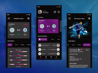 Football Live and Score App Design | Get in the game app design graphic design ui ux