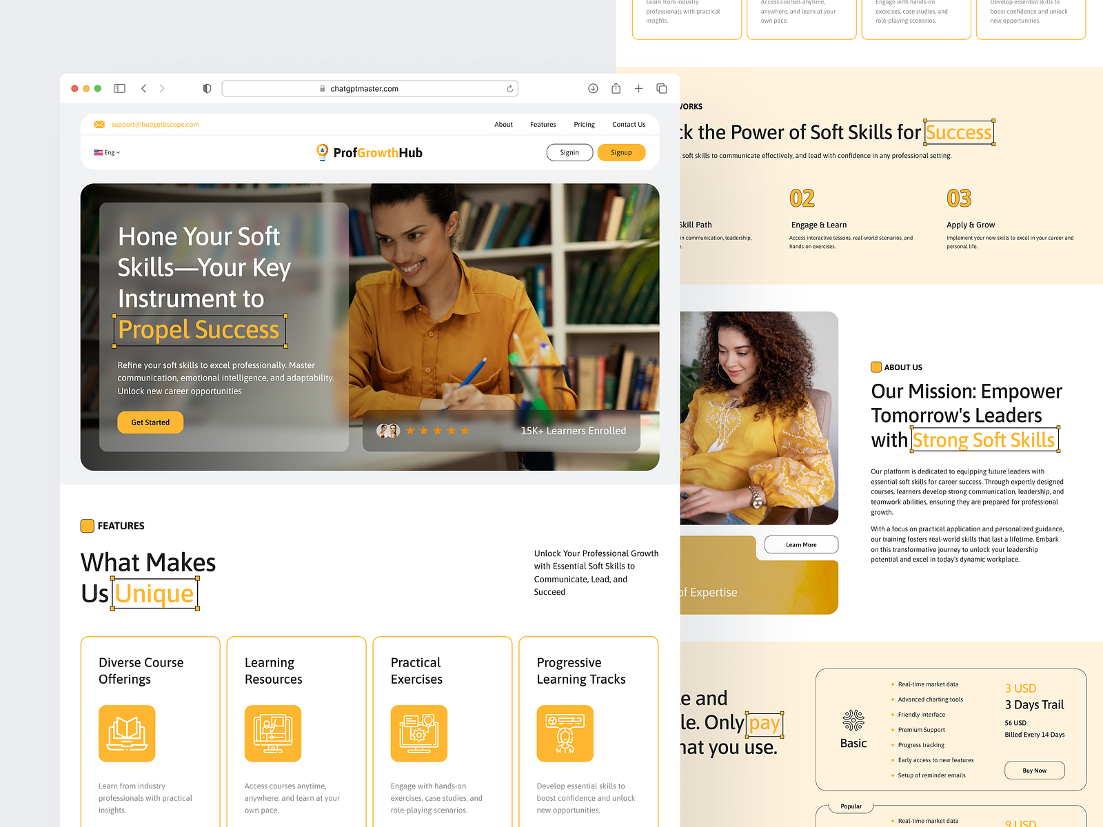 Soft Skill Development Platform Landing Page by Sabbir Hossain Abir on ...