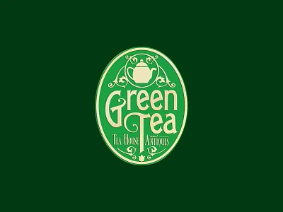 GreenTea - TeaHouse (logo design) branding graphic design logo typography