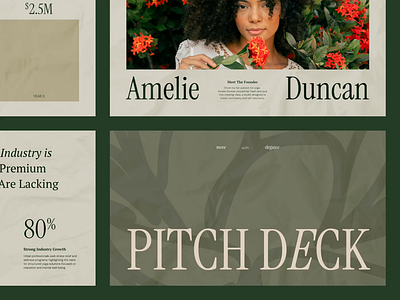 Vana – Yoga Studio & Wellness Pitch Deck Design aesthetic deck elegant flower holistic mind body mindful minimal nature pitch deck ppt practice presentation serif spiritual wellness yoga