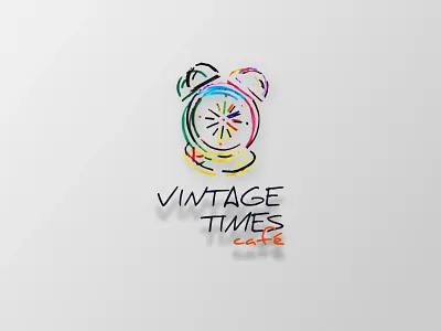 Vintage Times café logo branding design graphic design logo typography vector