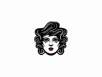 Bold Mystic Woman Logo beauty branding design elegant emblem face fashion girl icon identity illustration logo mark mystical portrait retro symbol vector vintage woman