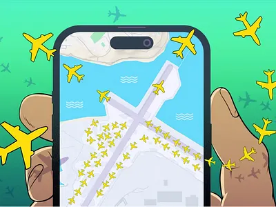 Dominic Bugatto for the WSJ airlines conceptual illustration delays dominic bugatto editorial editorial illustration flying illustration illustrationart illustrationartist illustrationzone illustrator plane travel