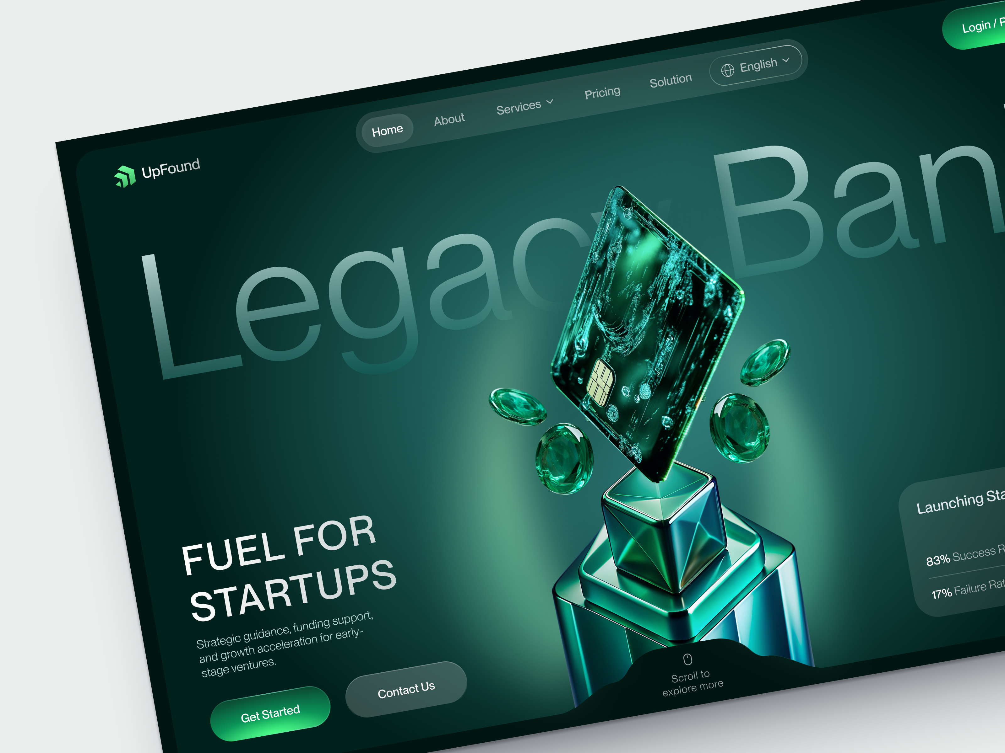 Web design for Fintech design interface platform product product design service startup ui uiux ux web website