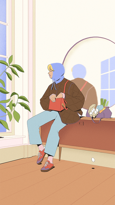 Shopping catastrophe colour design drawing fashion illustration paris shopping style