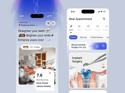 Dental exploration Apps 3d android appointment apps branding dashboard dental design designer doctor graphic design illustration interface ios minimalist mobile smooth surgery teeth ui