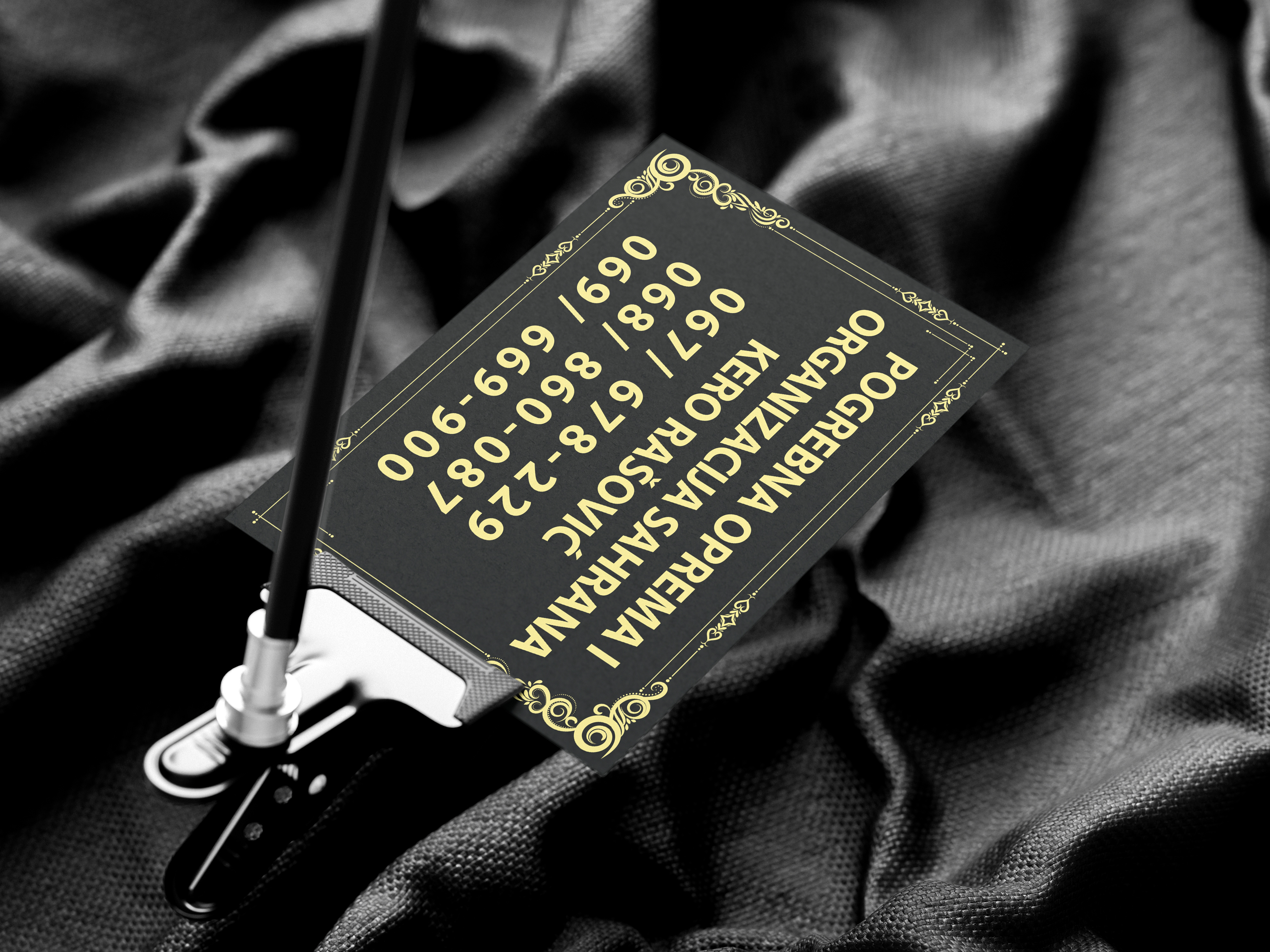 Business Card - Funeral Organization branding business card calling card card clean creative design english graphic design mockup modern portfolio print professional serbian simple stationery vector visiting card