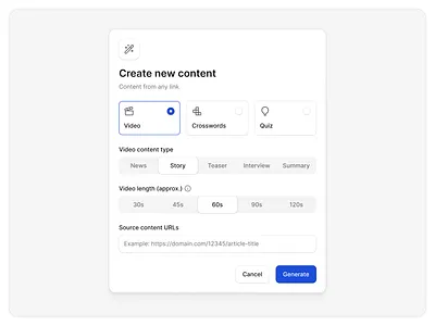 New content modal 📝 content modal product design ui ui design