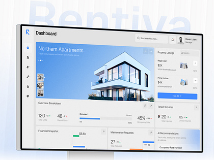 Rentiva Web Application | UI UX Dashboard | Potential