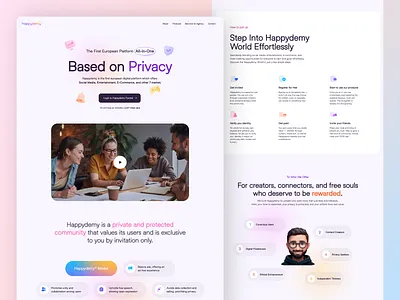 Landing page UI clean colorful design design inspiration experience design interface design landing landing page minimal modern design product design socialmedia ui ui design uiux designer user experience user interface ux ux design visual design