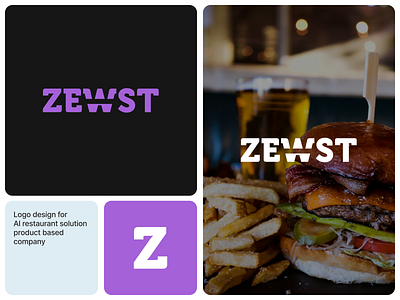 Zewst - Restaurant Solution Company Logo clean logo logo logo design logo ui modern logo sleek logo