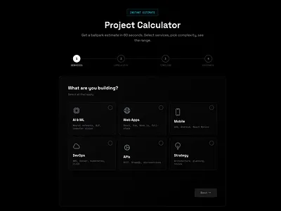 Project Calculator for Polyxmedia graphic design