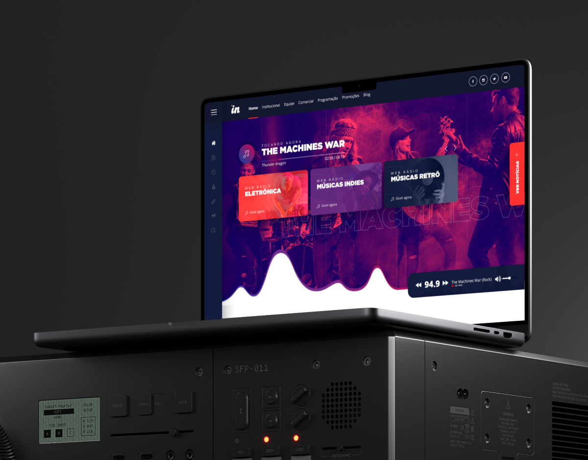 Interativa FM | Radio Website UI/UX Design design figma interface music music site music website plataform song radio song ui ux webdesign website