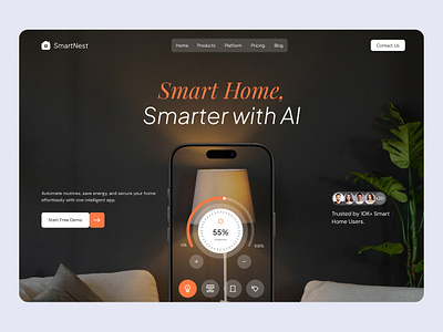 AI Smart Home Website Design ai platform website ai smart home landing page ai smart home website ai website design framer designer framer website design home automation iot website remote control smart device website smart home landing page smart home website ui design uiux design uiux designer ux design web design webflow designer webflow website design website design