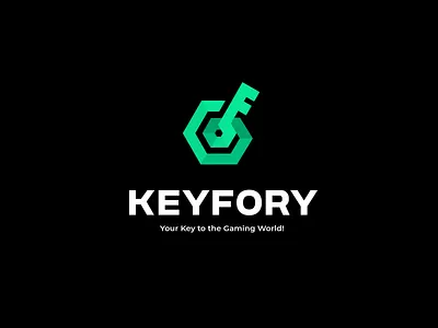 Keyfory brand branding design f font game games gamestore identity key keyfory letter logo logotype monogram spiral store
