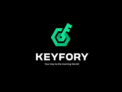 Keyfory brand branding design f font game games gamestore identity key keyfory letter logo logotype monogram spiral store