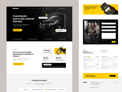 Protcar car insurance landing page ui design website
