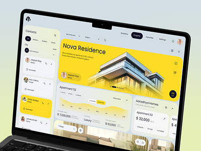 Real Estate Dashboard b2b business dashboard design estate home luxary marketplace product design property real estate real estate business real estate dashbord real estate management saas ui services ui uiux uiux design web design
