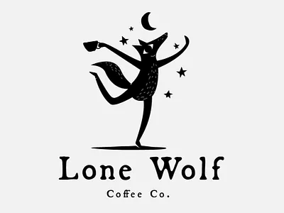 Logo design brand branding coffee logo wolf