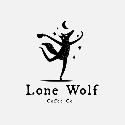 Logo design brand branding coffee logo wolf