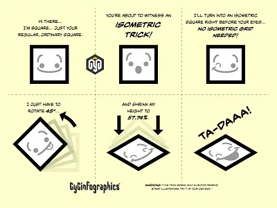 Isometric Trick I adobe illustrator design process illustration art instructional design isometric isometric design isometric grid isometric tricks isometric world isometry square step by step tech technical drawing technical graphics technical illustration tutorial vector art vector graphics visual communication