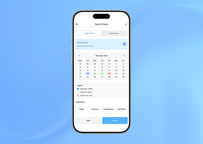 DailyUI 080 - Date Picker dailyui dailyui 080 dailyui 080 date picker date picker figma mobile ui ux
