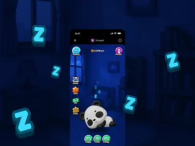 TamagoX - Night Mode game night panda sleep tamagotchi