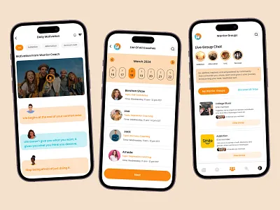 Mental Wellness Community Mobile App app design app ui branding clean ui community app figma design graphic design latest design mental health minimal design mobile app mobile app design mobile ui modern ui ui ui design ui ux design