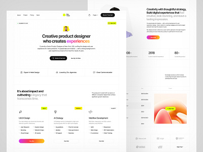 Alex Travis. Portfolio Website H2 agency designer landing page personal portfolio portfoilo template portfolio product designer template web web design webflow webflow template website