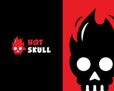 Hot Skull logo minimalist logo design adobe illustrator brand identity brand style guide branding branding designer branding service fiverr.com graphic design logo logo design logo design service logo designer logomark minimalist branding minimalist logo modern logo trending design trending logo style visual identity