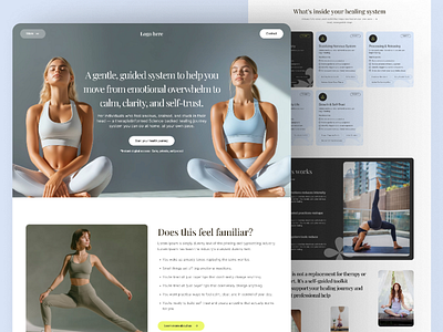 Healing Wellness Website UI figma ui landingpage ui modern website wellness landing page wellness website