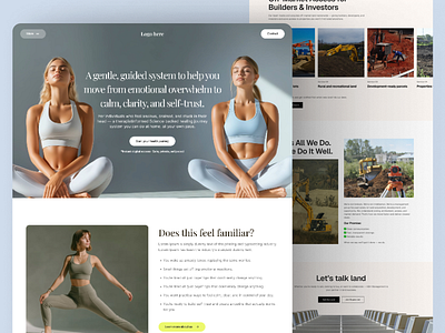 Healing Wellness Website UI figma ui landingpage ui modern website wellness landing page wellness website