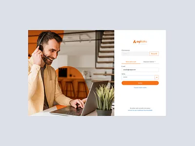 SaaS B2B Agitalks - Login Screen b2b clean desktop graphic design light mode login plataform saas ui ui design