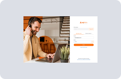 SaaS B2B Agitalks - Login Screen b2b clean desktop graphic design light mode login plataform saas ui ui design