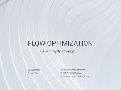 Flow optimization for applications ux design