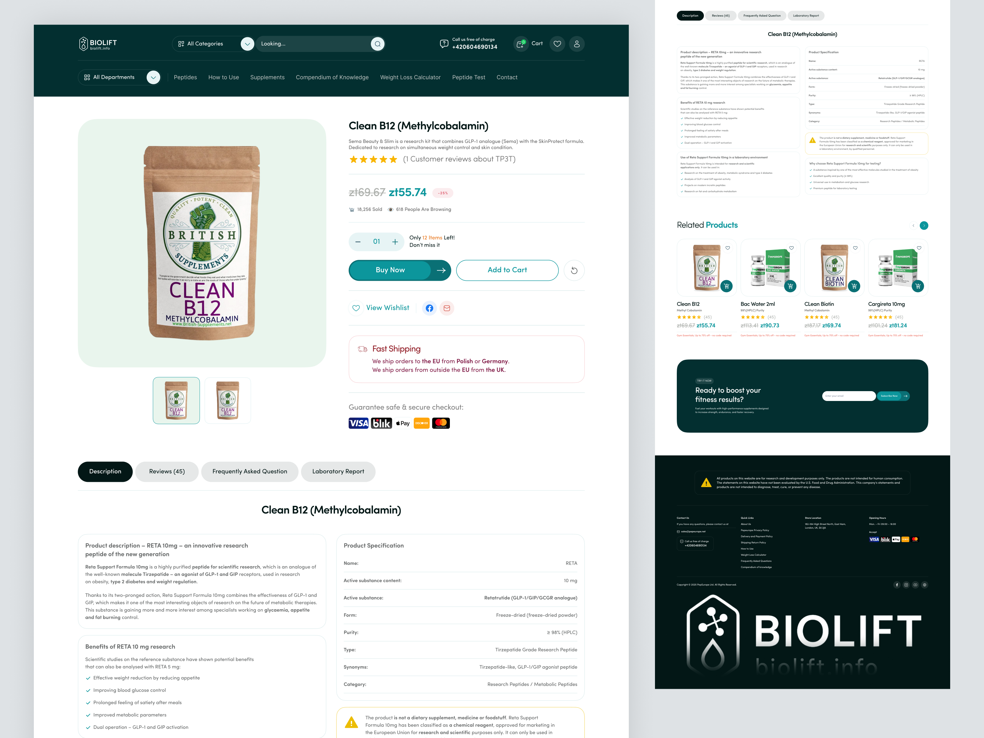 Example of Website Design & Development