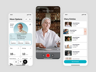Healthcare Mobile App - WellNest app app design app interface health health app health care healthcare mobile app ios app design mobile mobile app modern app ui product design schedule track uiux