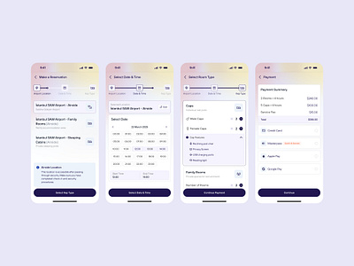 Reservation app design graphic design reservation ui