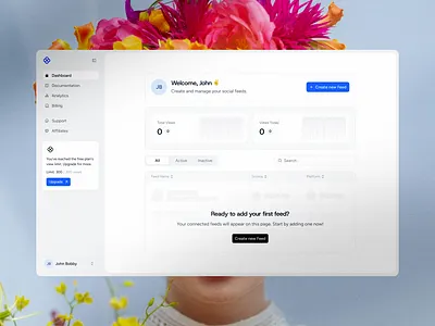 Dashboard (Empty State) app dashboard design feed figma illustration minimal product design spring ui web design website