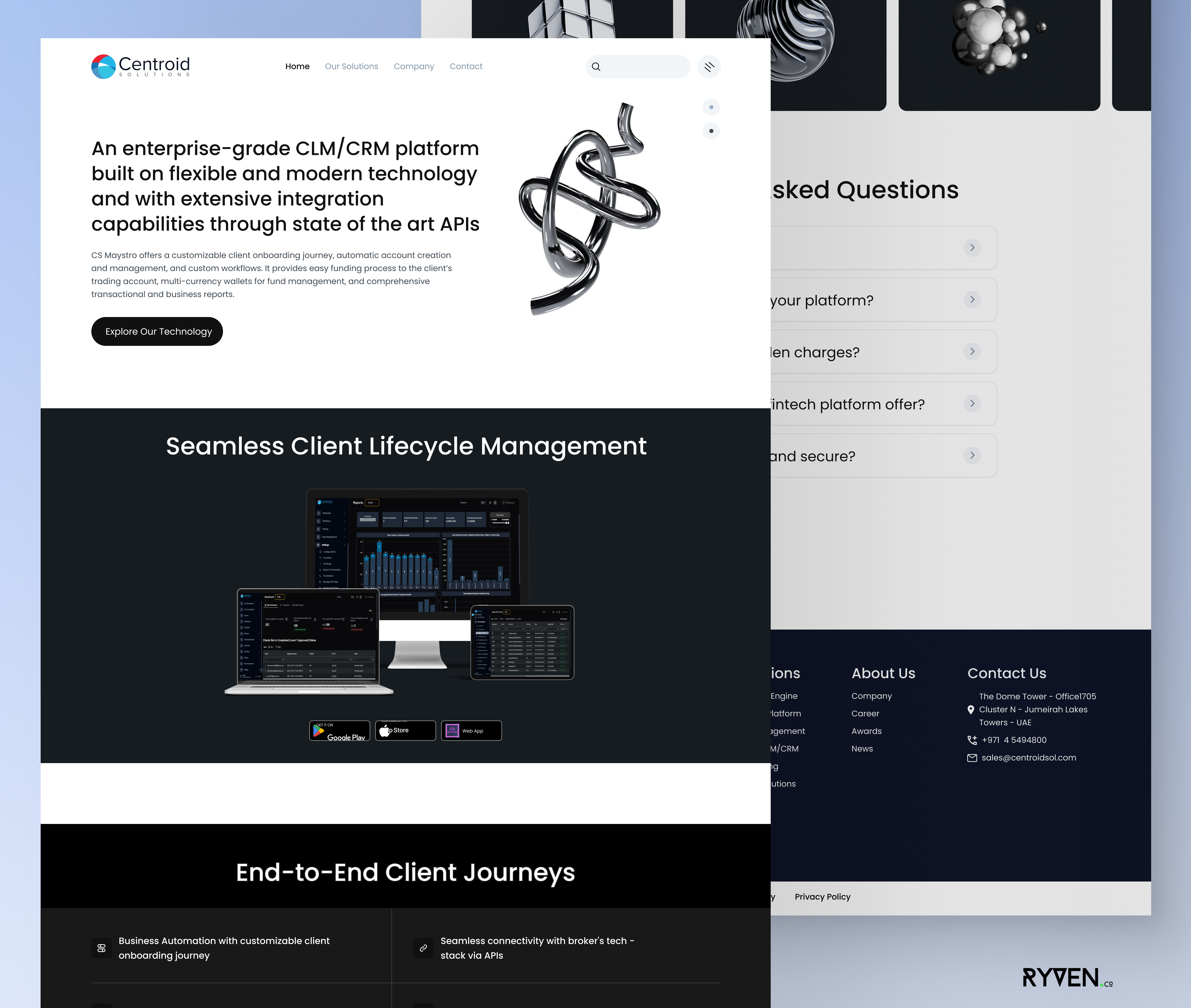 Centroid Solutions – Modern Fintech Website Redesign 3d centroidsolutions cleanui corporatewebsite dashboarddesign enterpriseui financeux fintechdesign modernwebsite poppinsfont techbranding tradingplatform uidesign uxdesign uxuidesign webappdesign webdesign
